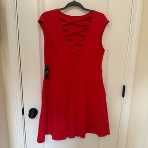 New York & Company Red Mini Dress